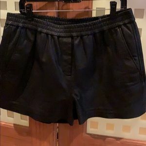 DKNY leather shorts
